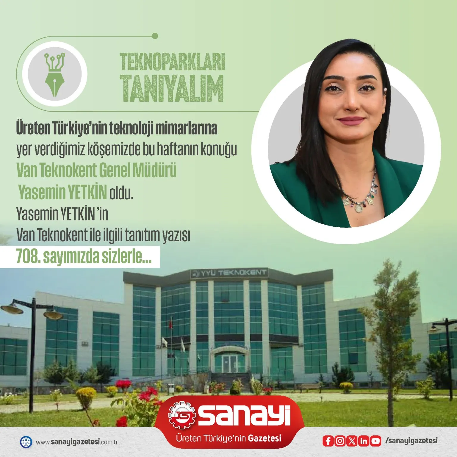 Van Teknokent, Sanayi Gazetesi’nde Yer Aldı!