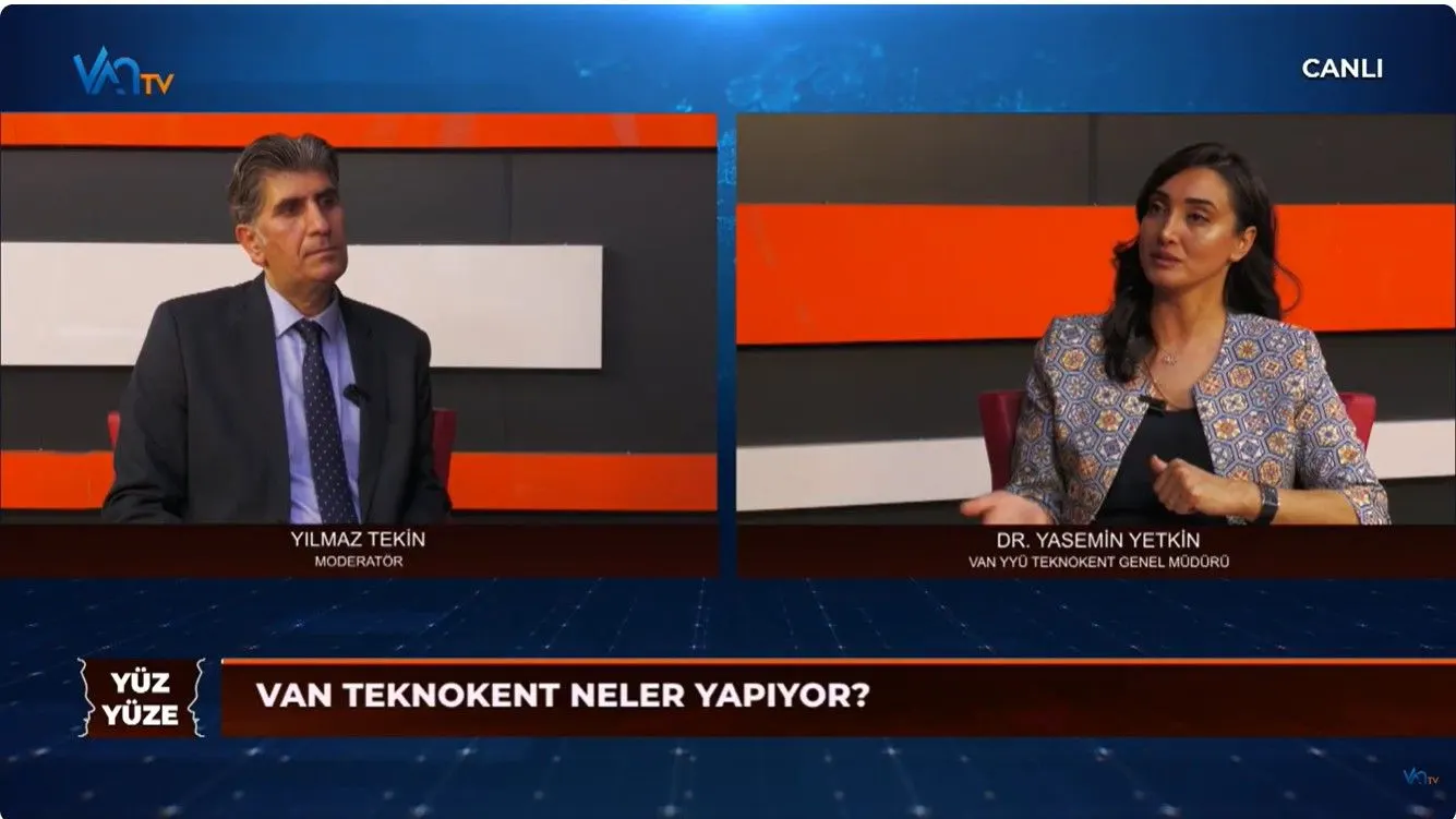 Van Teknokent Genel Müdürü Dr. Yasemin Yetkin, Yüz Yüze Programına Konuk Oldu