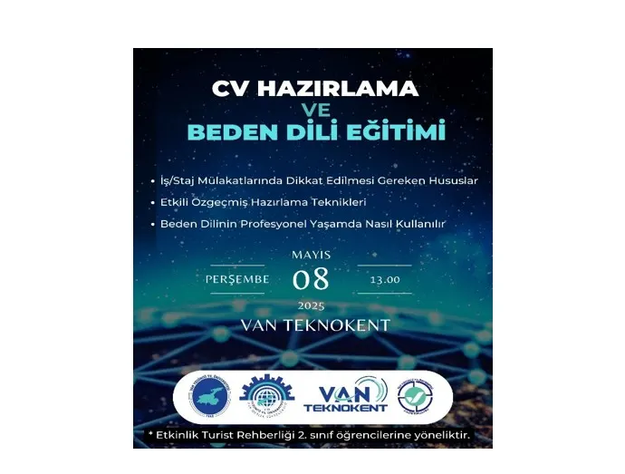 CV Hazırlama ve Beden Dili Eğitimi Van Teknokent’te Gerçekleştirildi