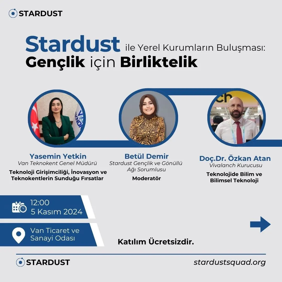 Stardust Van Yerel Buluşmasında, Van Teknokent Genel Müdürü Yasemin Yetkin Gençlerle Buluştu!
