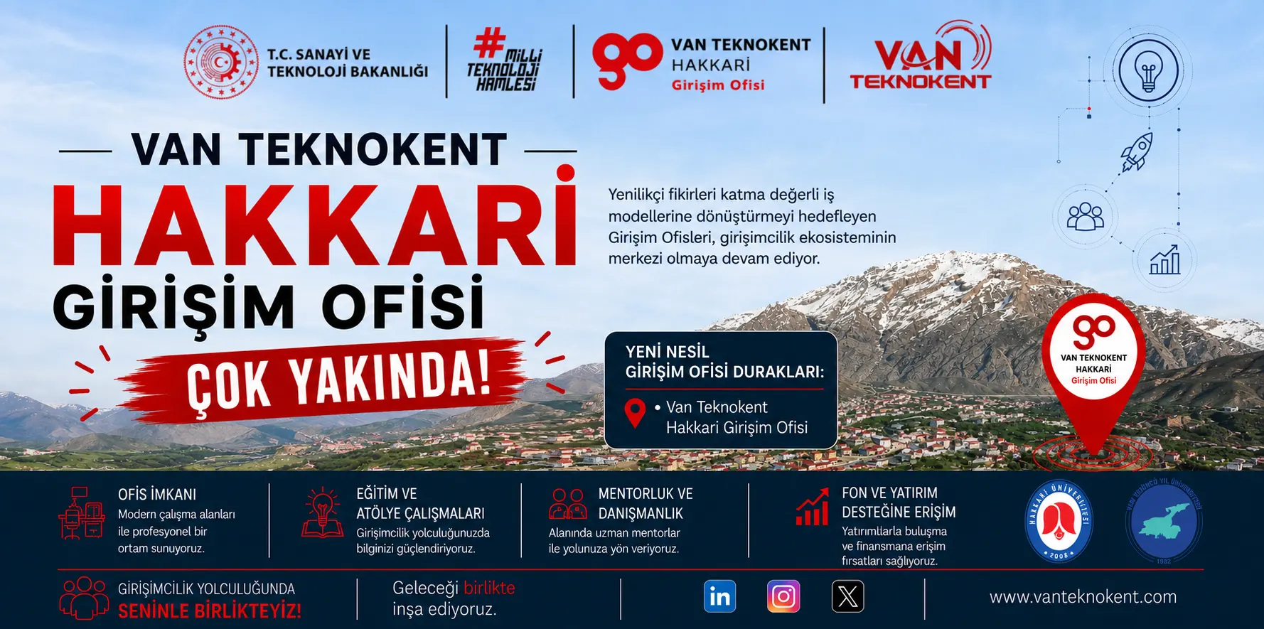 Van Teknokent Hakkâri girişim ofisi projesi onaylandı