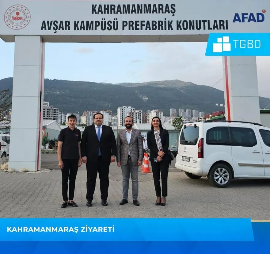 Teknoloji Geliştirme Bölgeleri Derneği Başkanımız Dr. ibrahim Yavuz ve Yönetim Kurulu Üyemiz Yasemin Yetkin, 6 Şubat Depremlerinde En Çok Etkilenen Merkezlerden Olan Kahramanmaraş\'ta Deprem Konutlarını Ziyaret Ettiler