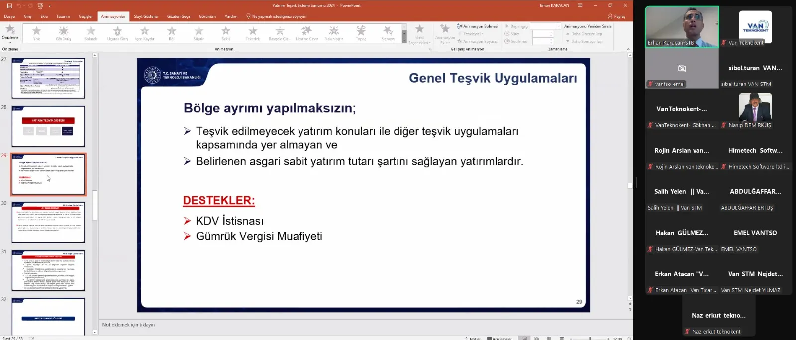 Van Teknokent Firmalarına Yönelik Yatırım Teşvikleri Bilgilendirme Toplantısı Gerçekleştirildi
